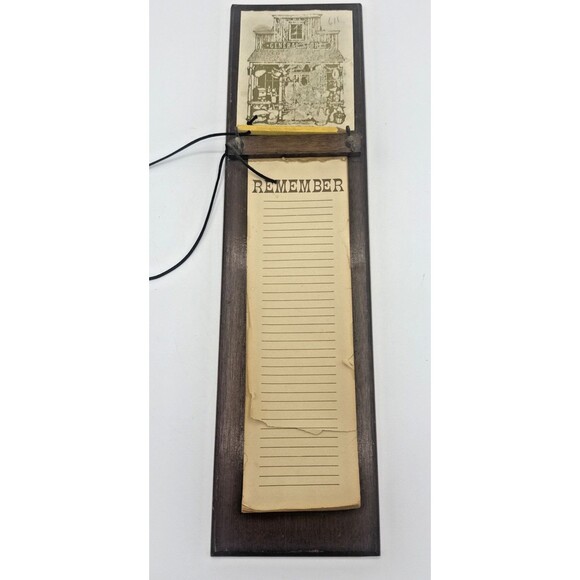 Vintage House Of Lloyd "Remember" Memo Board, General Store W/Pencil 16.5” X 4” - Picture 1 of 15